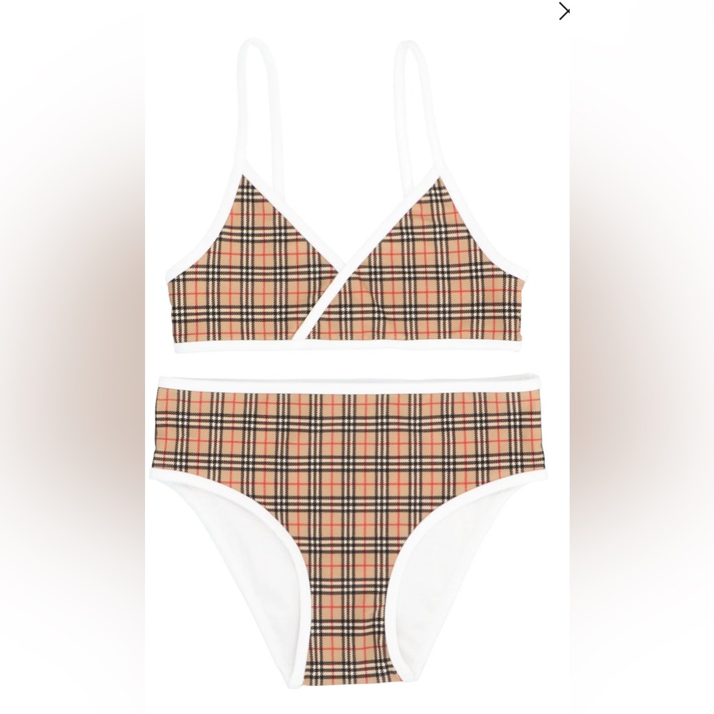 Burberry Girls Archive Beige Crosby Swimsuit